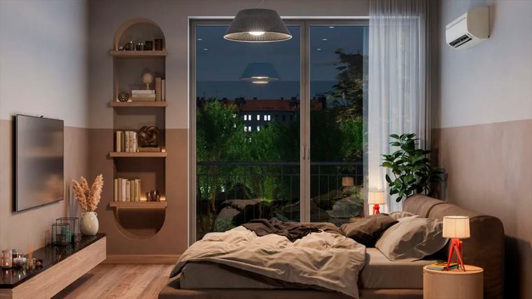 Apagar el aire acondicionado del dormitorio durante la noche favorece al sueño. Foto: onurdongel Creative #:1401909185