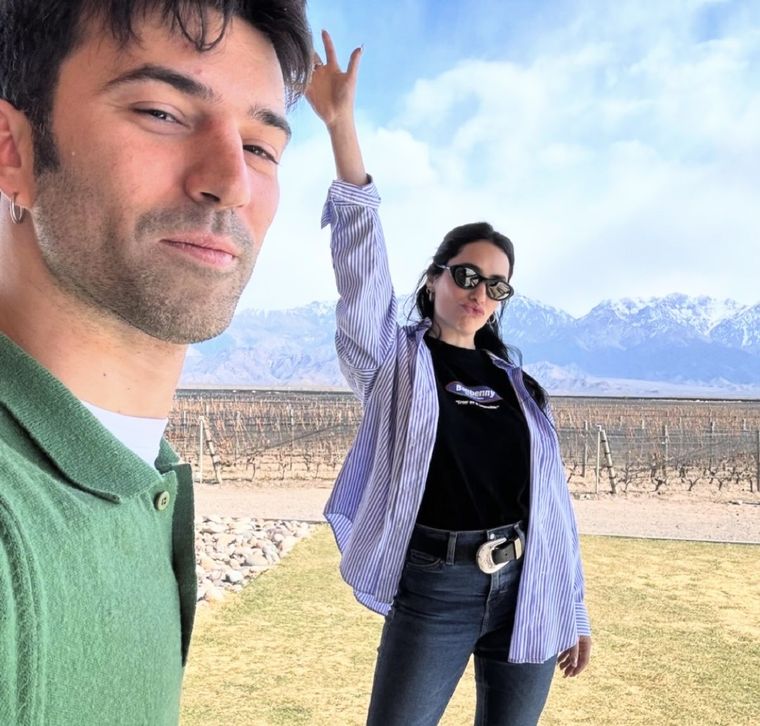 Lali y Pedro, en Mendoza. Foto: Instagram