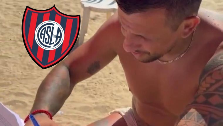 El mediocampista de 37 años, que había sido presentado hace apenas tres semanas como refuerzo de Unión Española de Chile, se ofreció para jugar gratis en San Lorenzo. Foto: captura de video.&nbsp;