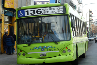 MDZol | La línea 136 “verde” en junio 2016, el último mes que Ecotrans prestó servicios