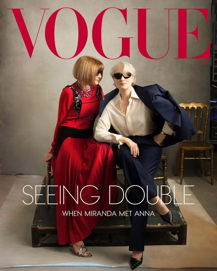 Meryl Streep y Anna Wintour en Vogue. Meryl Streep y Anna Wintour en Vogue.