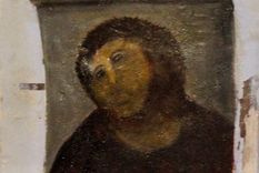 Así quedó la restauración de Cecilia Giménez, que atrajo la atención de medios de todo el mundo.