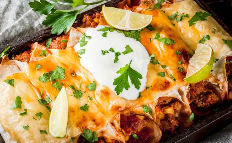 Enchiladas de ternera Una receta simple y deliciosa en minutos Foto: Shutterstock