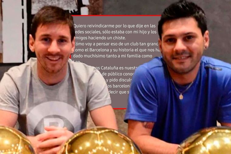 Matías Messi, hermano mayor del 10, se disculpó por sus bombas contra el Barcelona.