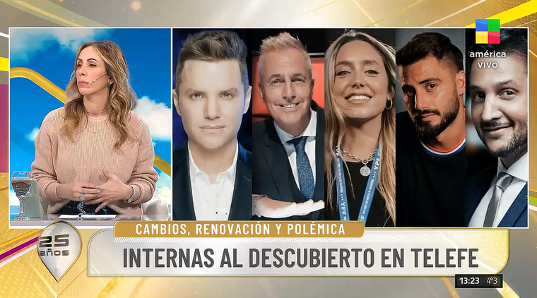 Explotaron las internas en Telefe. Foto: captura de pantalla/ América TV. Explotaron las internas en Telefe. Foto: captura de pantalla/ América TV. 