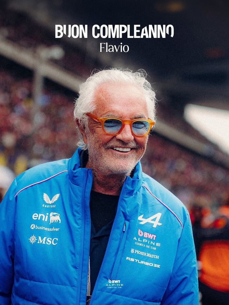 Alpine saludó a Flavio Briatore por su cumpleaños número 76. Alpine saludó a Flavio Briatore por su cumpleaños número 76.