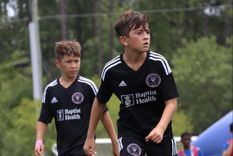 Thiago Messi y Benjamín Suárez, campeones con el Inter Miami. Foto: @antonelaroccuzzo Thiago Messi y Benjamín Suárez, campeones con el Inter Miami. Foto: @antonelaroccuzzo