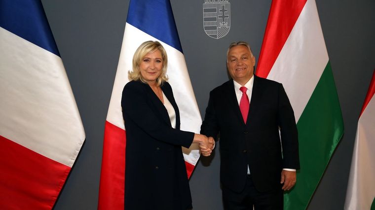 Le Pen y Orbán coincidieron en sus conceptos. Foto: EstonianWorld.