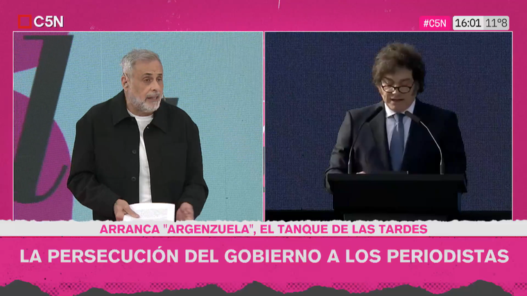 Jorge Rial arremetió contra el gobierno de Javier Milei tras la denuncia que presentaron en la Justicia. Foto: captura de video/ C5N. Jorge Rial arremetió contra el gobierno de Javier Milei tras la denuncia que presentaron en la Justicia. Foto: captura de video/ C5N.