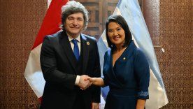 Javier Milei se reunió con Keiko Fujimori en su asunción como mandataria.&nbsp;