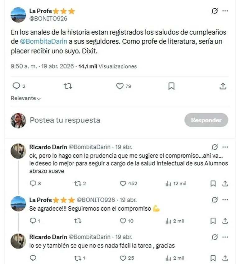La seguidora que insistió por su saludo de cumpleaños a pesar del difícil momento que atravesaba el actor. La seguidora que insistió por su saludo de cumpleaños a pesar del difícil momento que atravesaba el actor.