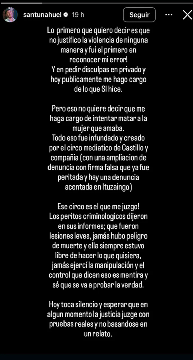 La publicación de la expareja de Emily Ceco. La publicación de la expareja de Emily Ceco.
