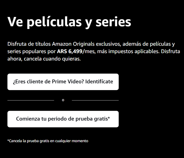 Amazon Prime Video: precio del plan básico. Amazon Prime Video: precio del plan básico.
