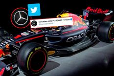 la original reaccion de mercedes durante estreno del auto de red bull que encendio a la formula 1