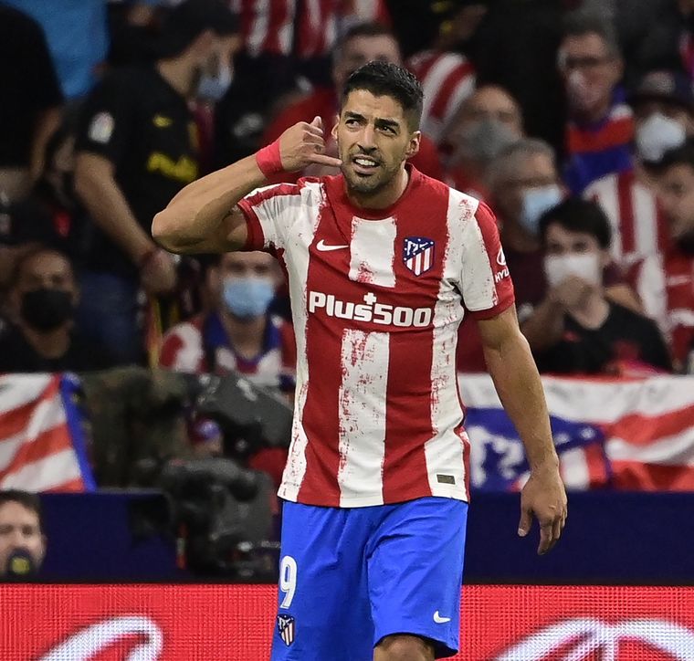 Luis Suárez festeja su gol. Foto: @Juezcentral