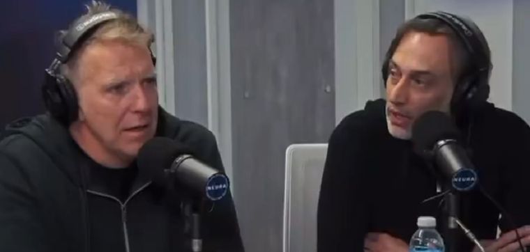 Fantino y un incómodo momento durante la entrevista a Javier Milei Foto: Captura de video