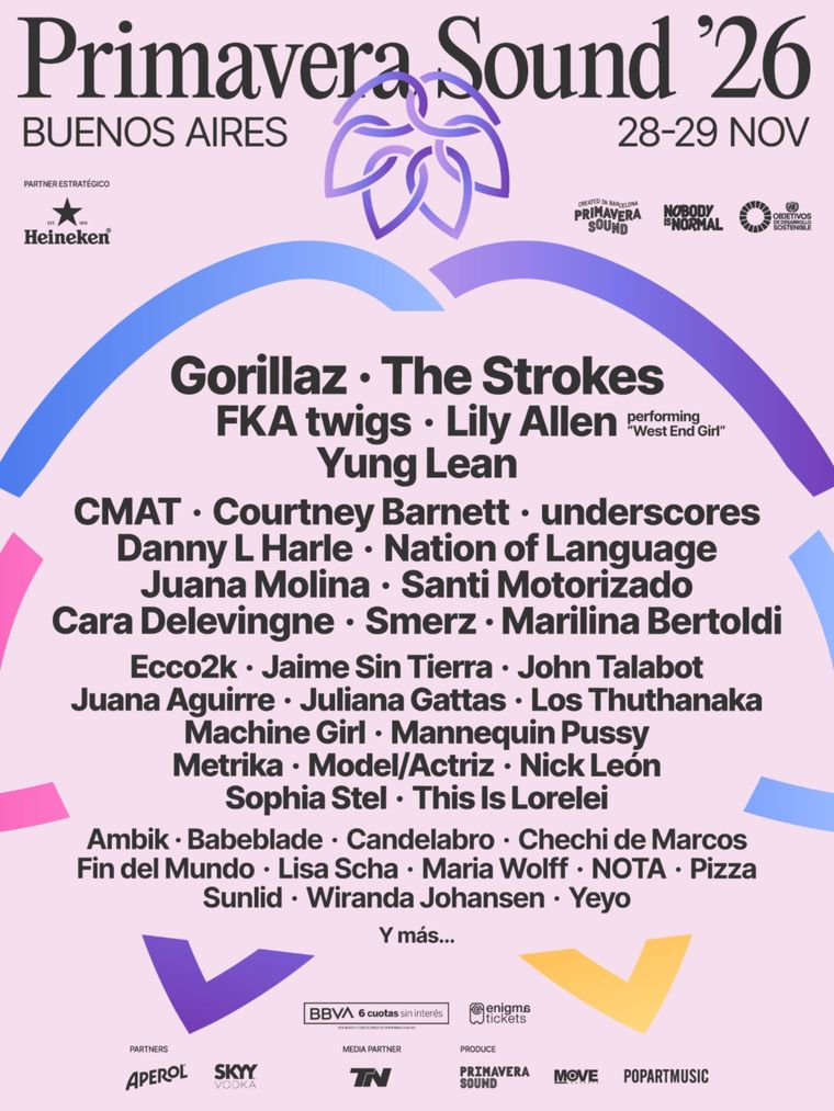 El line up del festival. El line up del festival.