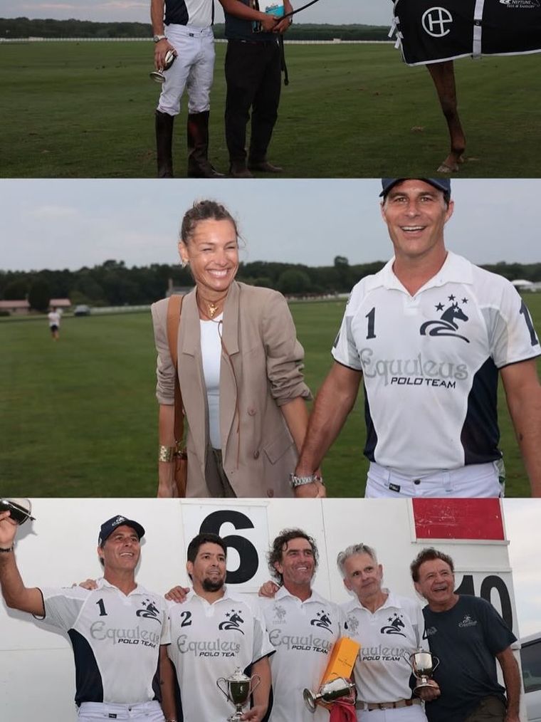 El look camel de Pampita. El look camel de Pampita.