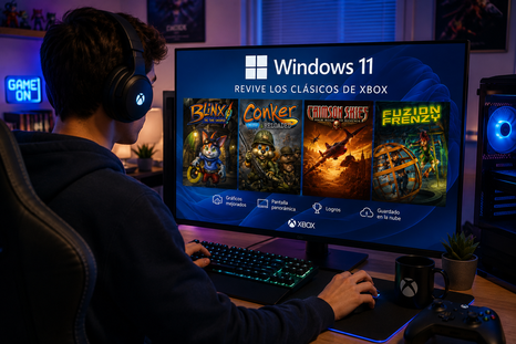 Windows 11 permitirá jugar clásicos de la primera Xbox con mejoras gráficas y funciones modernas integradas oficialmente.