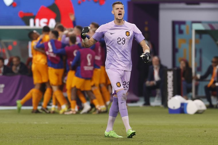 Noppert, arquero de Países Bajos, habló antes del partido del viernes contra la Argentina. Foto: EFE