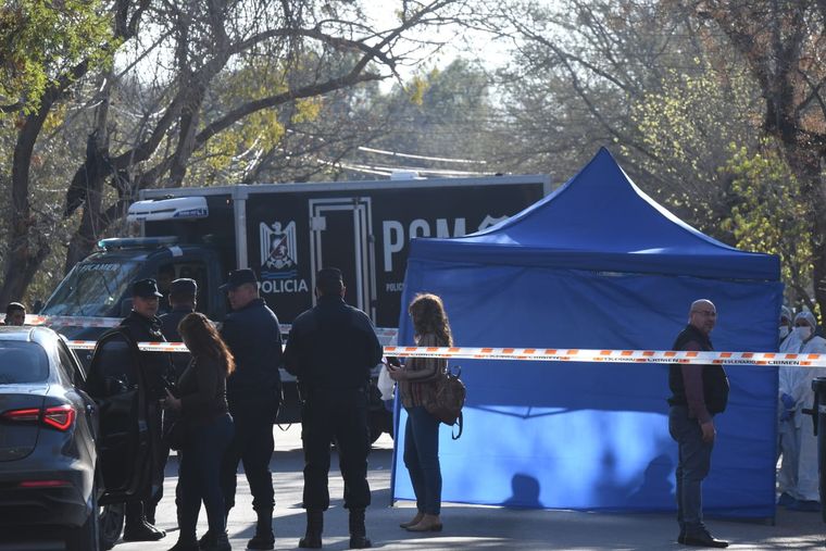 La escena del femicidio en Buena Nueva. La escena del femicidio en Buena Nueva.