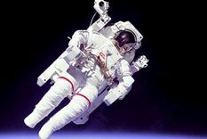 El astronauta Bruce McCandless paseó hace 41 años. Foto: Dpa. El astronauta Bruce McCandless paseó hace 41 años. Foto: Dpa.