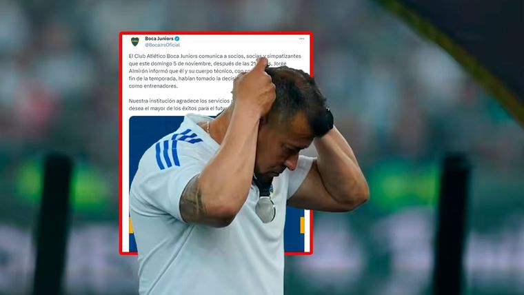 Boca y un comunicado oficial con particularidades para despedir a Almirón Foto: EFE