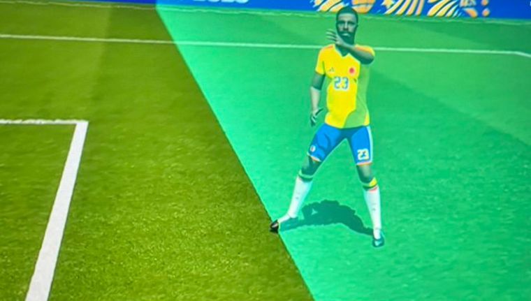 Una de las imágenes del Mundial. Colombia festejó sobre la hora, pero el VAR le anuló el gol por una posición adelantada de apenas centímetros.&nbsp;