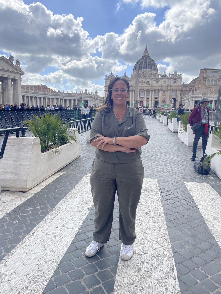 Inés San Martin en el Vaticano. Foto: Clara Fontán