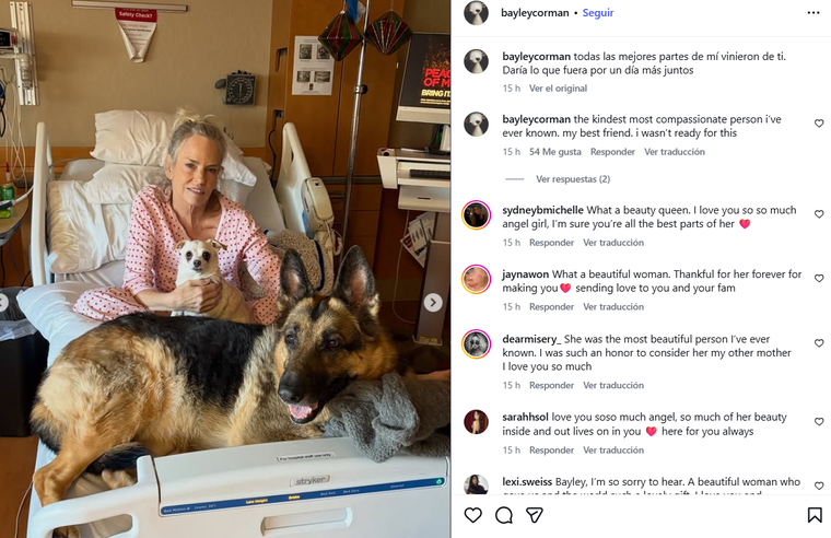 El posteo de la hija de Jennifer tras su fallecimiento. El posteo de la hija de Jennifer tras su fallecimiento.