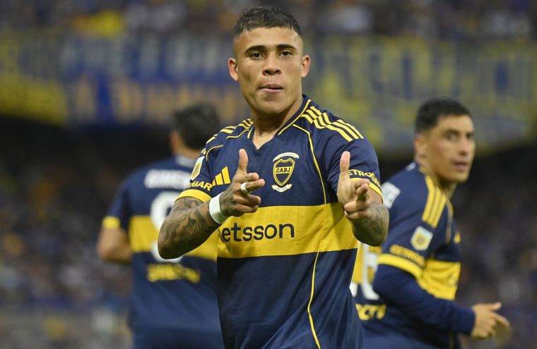 Ayrton Costa metió el 1-0 de Boca y lo celebró con un festejo a lo Merentiel.&nbsp;