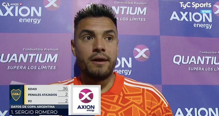 Chiquito Romero volvió a ser figura en los penales y reconoció que esta fue la más dificil de sus tandas en Boca Foto: TyC Sports