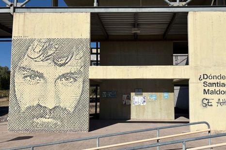 El mural de Santiago Maldonado en la UNCuyo. El mural de Santiago Maldonado en la UNCuyo.