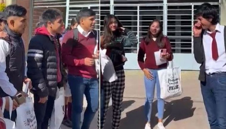 Los jóvenes tuvieron un gran acto para con su compañero. Foto: El Tribuno