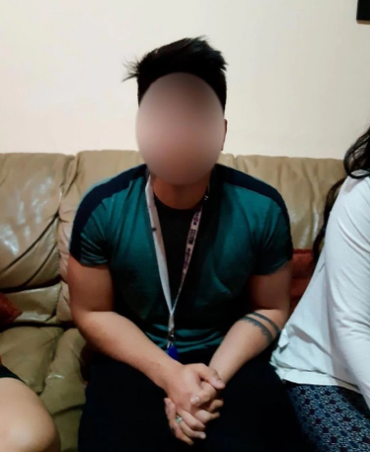 Uno de los jóvenes detenidos.