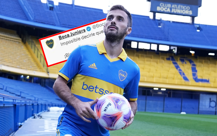 Con el dorsal 26, el uruguayo fue presentado en la Bombonera. Foto: Boca