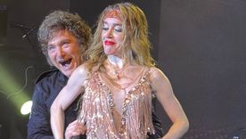 Javier junto a Fátima Flórez en enero.&nbsp;