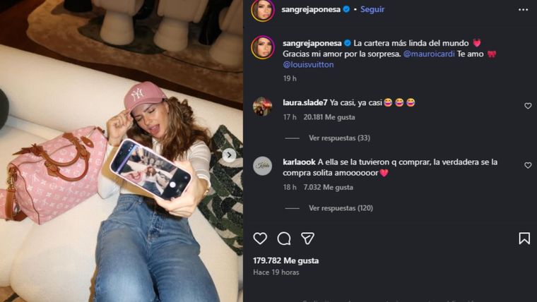 Wanda Nara estalló por el regalo. Wanda Nara estalló por el regalo.