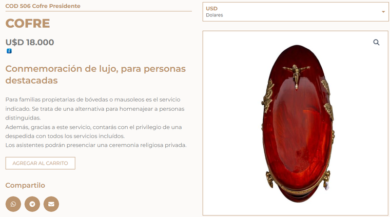 El ataúd de cofre es un servicio de lujo que ofrecen algunos fabricantes para homenajear a personas distinguidas. El ataúd de cofre es un servicio de lujo que ofrecen algunos fabricantes para homenajear a personas distinguidas.