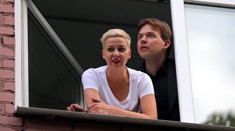 Maria Kolésnikova y Maxim Znak han sido condenados en su país. Foto: Tass.