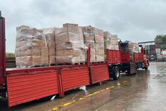 Inundaciones Las donaciones partieron desde Escobar hacia Concordia, donde se distribuirán entre los vecinos por la Municipalidad. Foto: Aduana