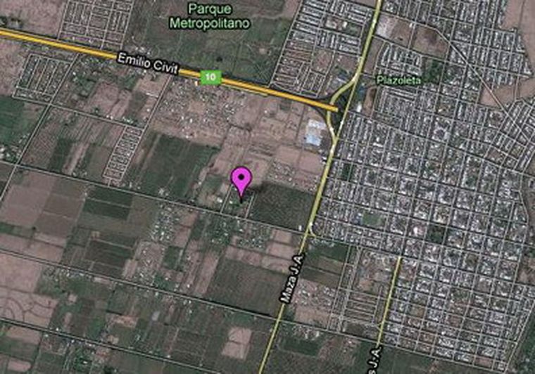 Ubicación de la vivienda de la mujer asaltada. Foto: Google Maps