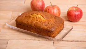 Receta de budín de manzana.