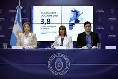 La ministra, Patricia Bullrich celebró el dato y aseguró que se trata de una de las cifra más baja de Sudamérica. Foto: NA