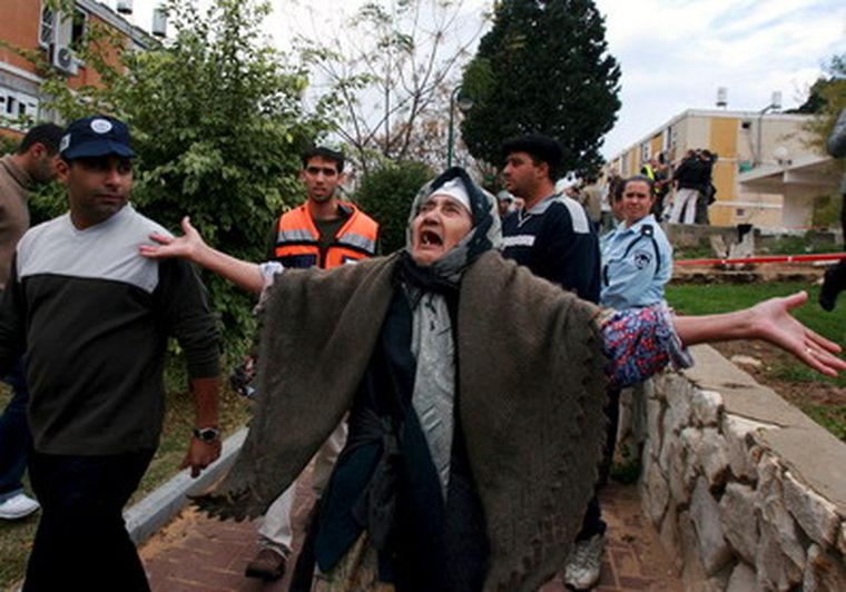 Pánico en la ciudad de Sderot, al sur de Israel. Foto: EFE