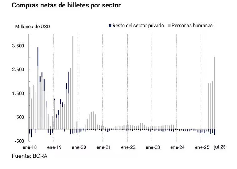 Aumentaron fuertemente la compra de dólares. Aumentaron fuertemente la compra de dólares.