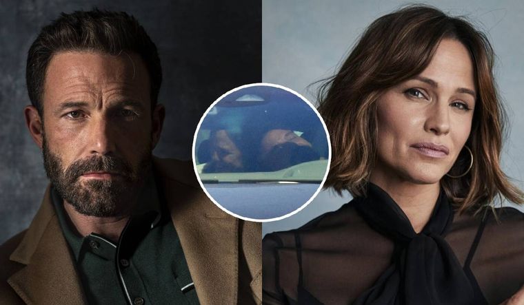 Ben Affleck y Jennifer Garner, captados en un momento muy cercano dentro del auto del actor.