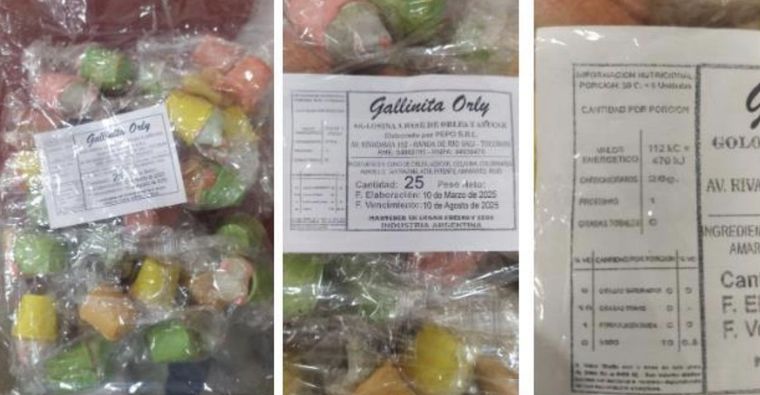 La golosina contaba con números de registros falsos. Foto: Boletín Oficial La golosina contaba con números de registros falsos. Foto: Boletín Oficial