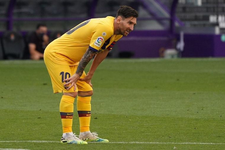 El agotamiento de Messi ha sido evidente.