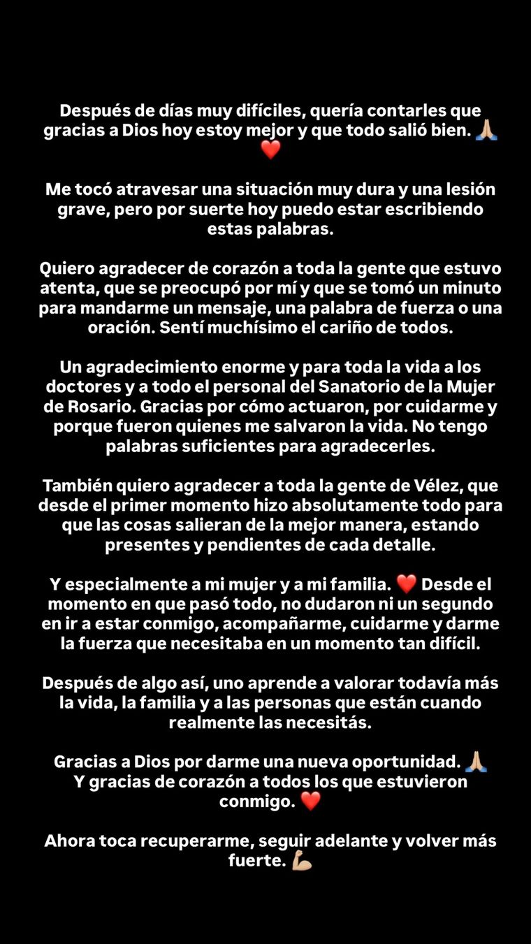Emanuel Mammana se expresó a través de Instagram. Emanuel Mammana se expresó a través de Instagram.
